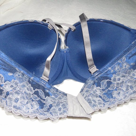 Torrid Curvy Blue Push Up Bra  887 - Picture 3 of 4